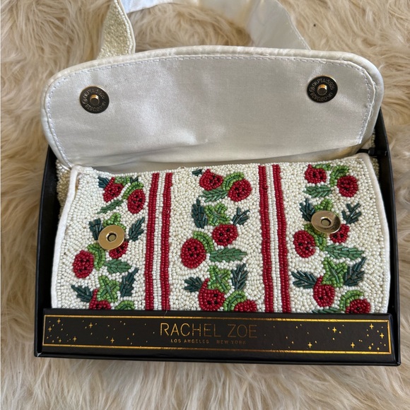 NIB Rachel Zoe Cherry Beaded Shoulder Bag - Picture 4 of 8